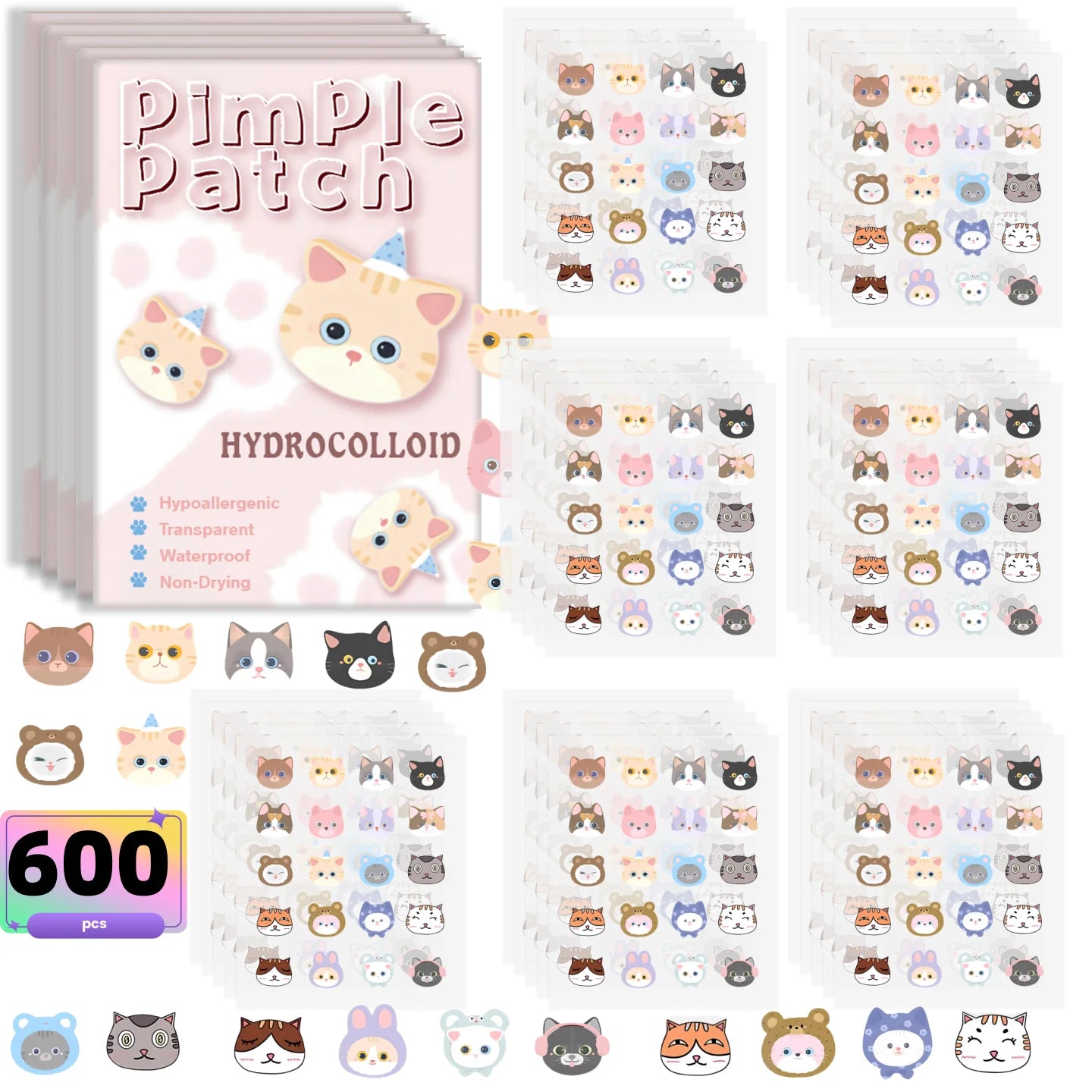 600pcs Cartoon acne patch