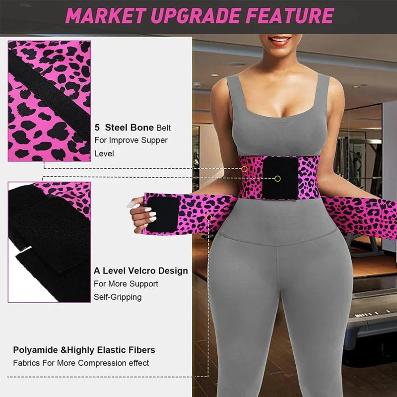 Adjustable Waist Trainer – Leopard Edition