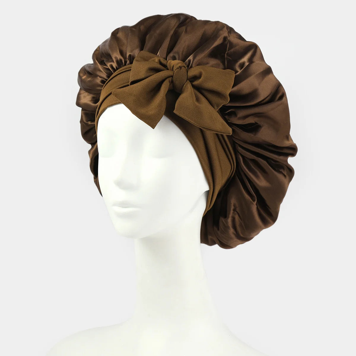 Satin Silk Hair Bonnet | Adjustable Tie Band | Sleep Bonnet for Women Men | Unisex Protective Headwear